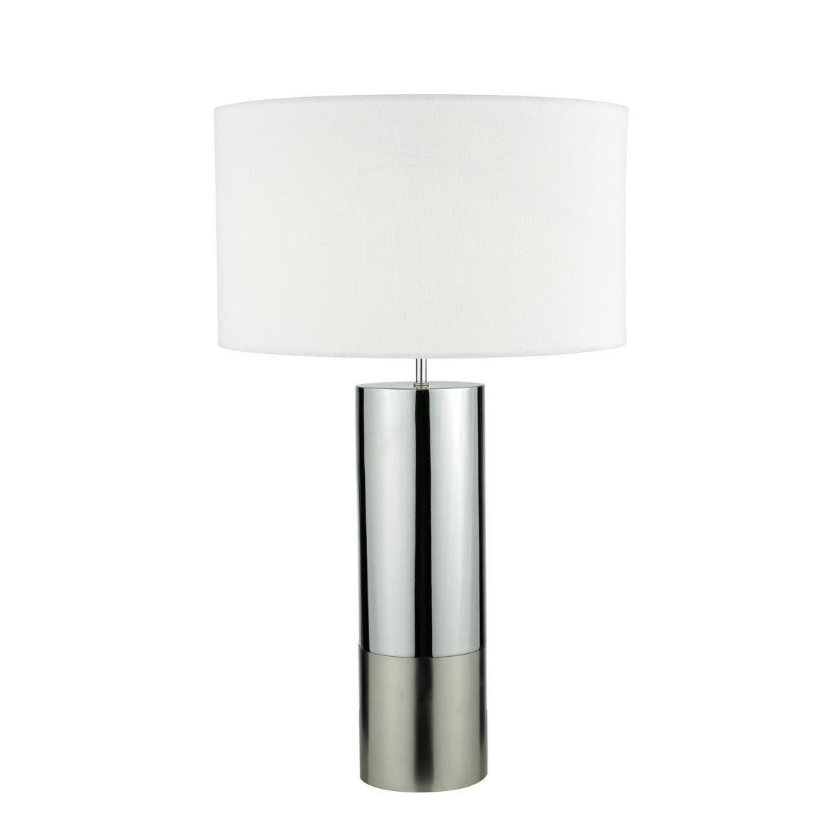 Ingleby Table Lamp Polished Chrome And Brushed Chrome With Shade main product photo