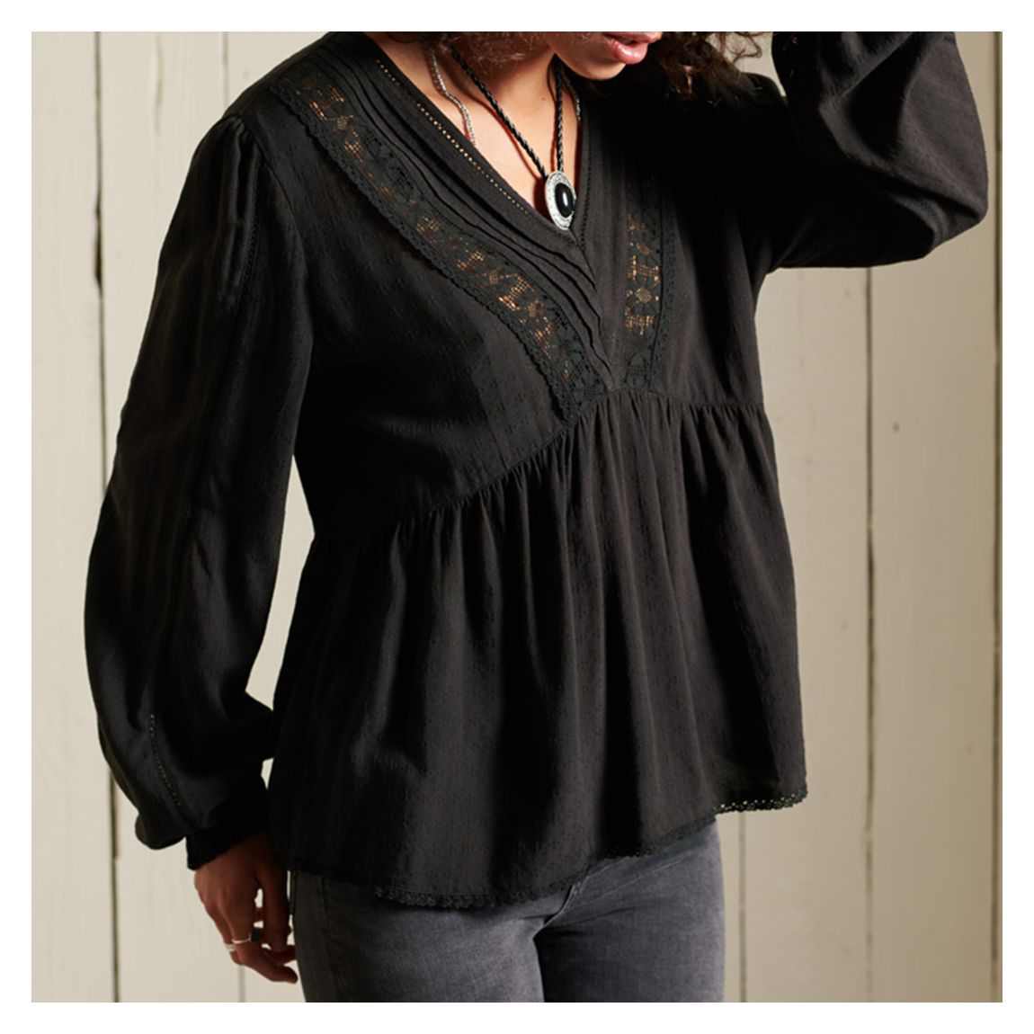 Black Jenny Lace Top main product photo