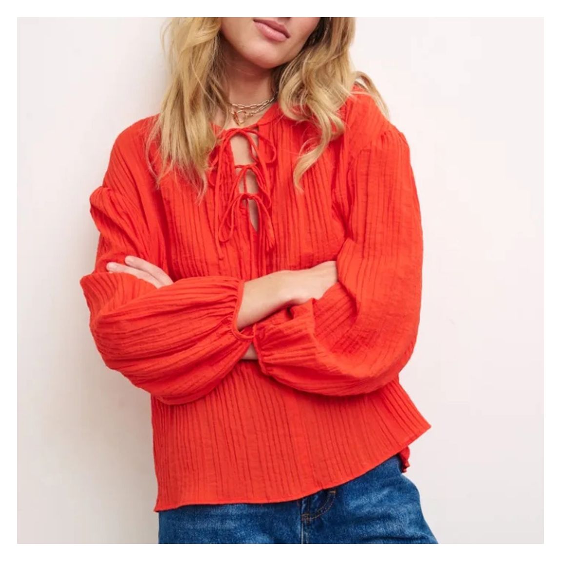 Red Kady Blouson Blouse main product photo