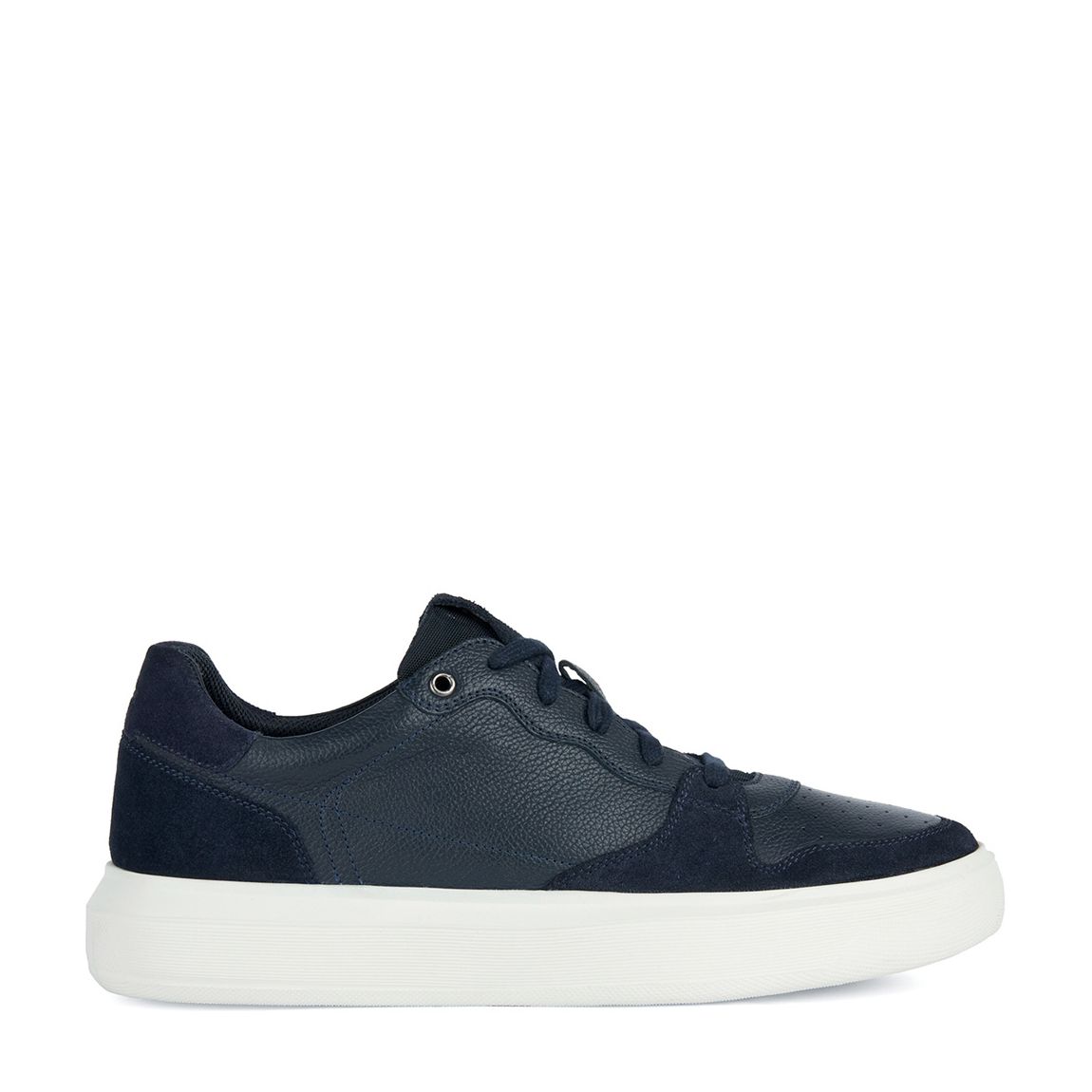 Navy Deiven Leather Trainers main product photo