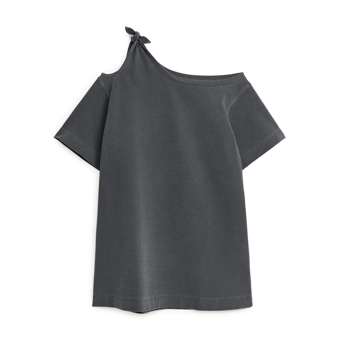 Dark Grey Tie Detail Dress main product photo
