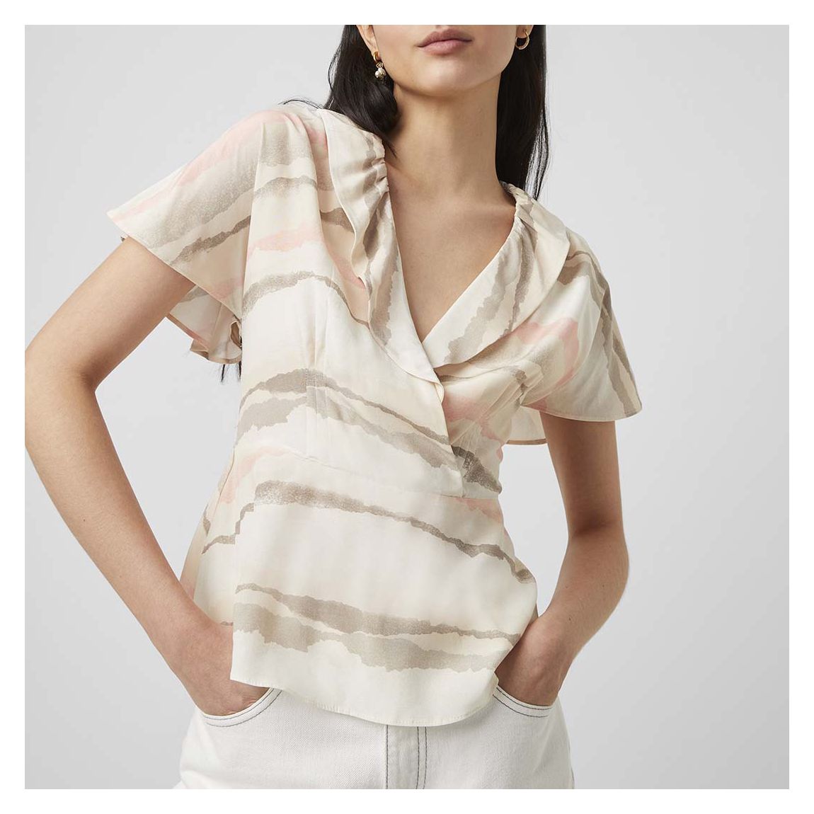 Ivory Hope Wrap Top main product photo