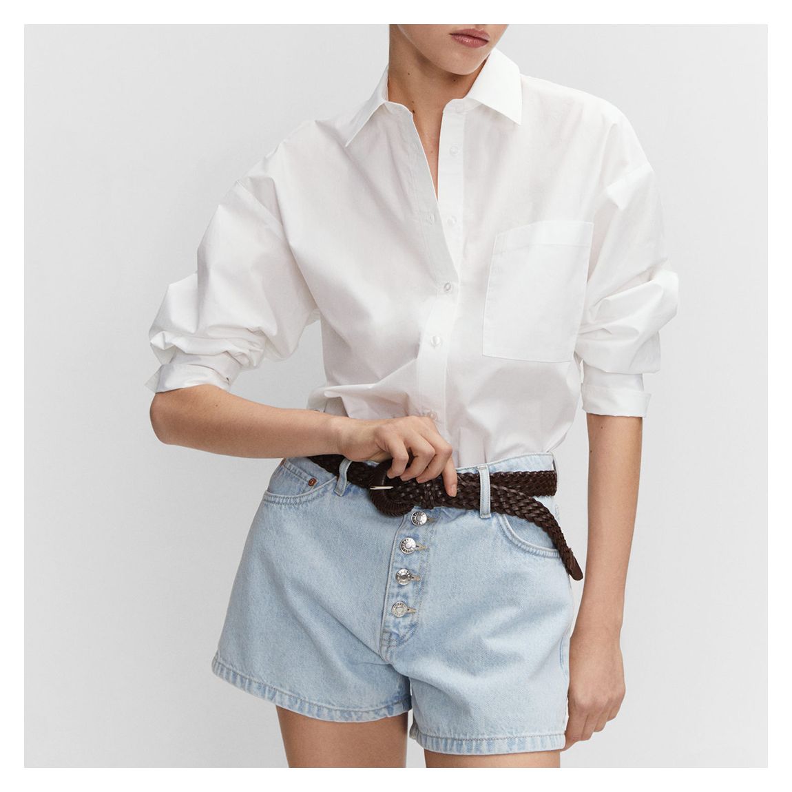 Off White Oversize Cotton Shirt main product photo