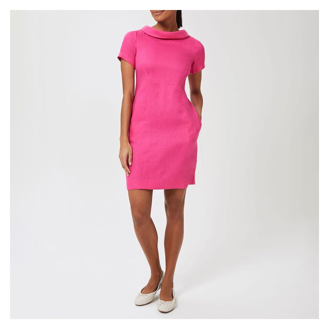 Pink Petra Linen Mini Dress main product photo