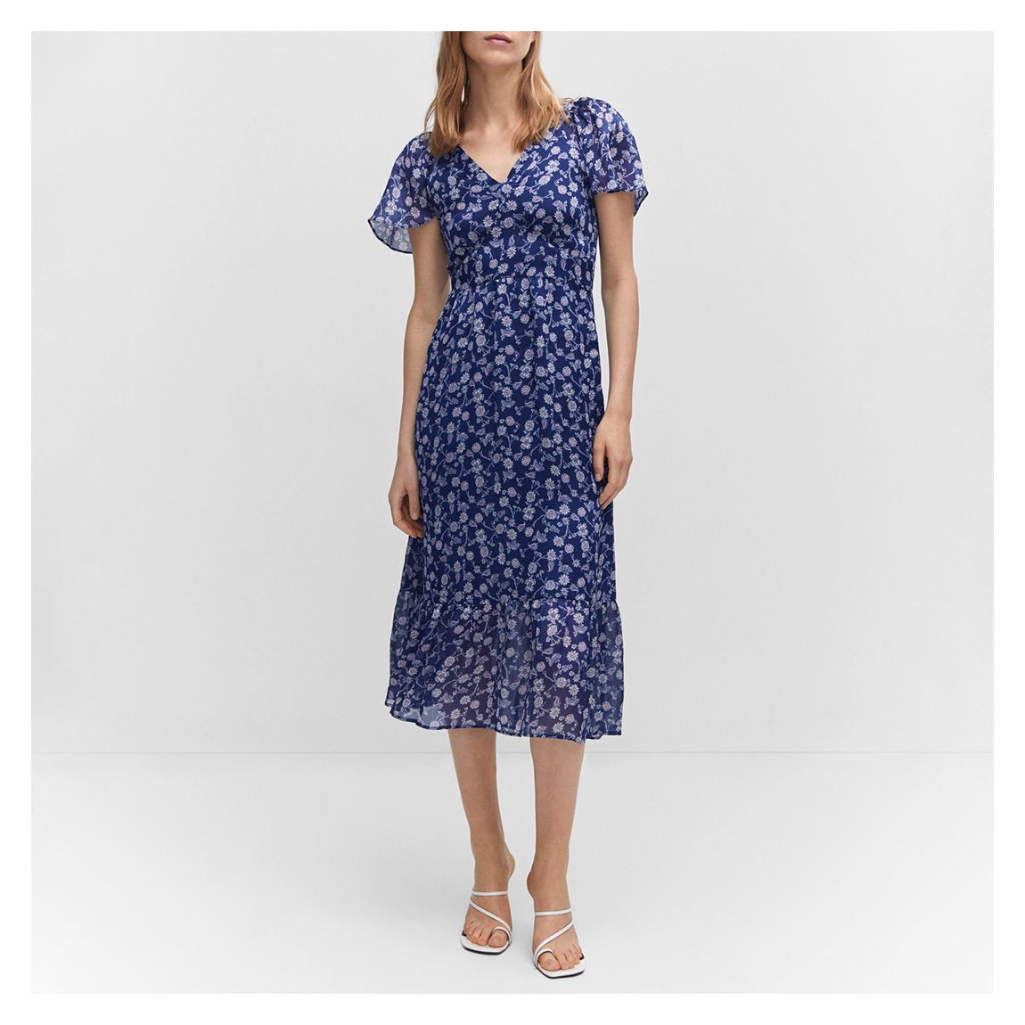 Blue Midi Floral Dress main product photo
