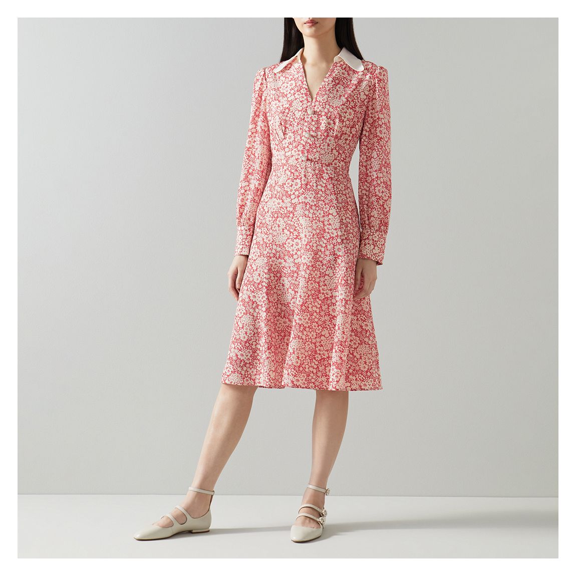 Multi Floral Flo Silk Dress main product photo