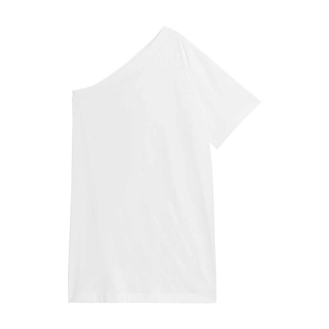 White One Shoulder T-shirt Dress main product photo