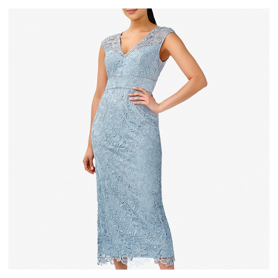 Blue Lace Midi Dress main product photo