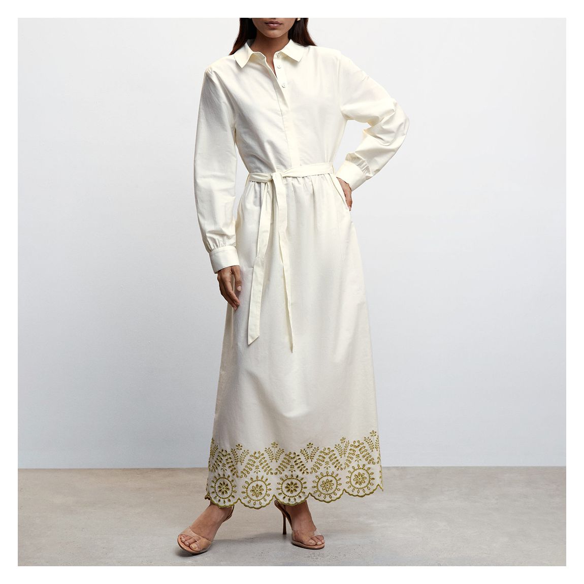 Off White Long Shirt Dress main product photo