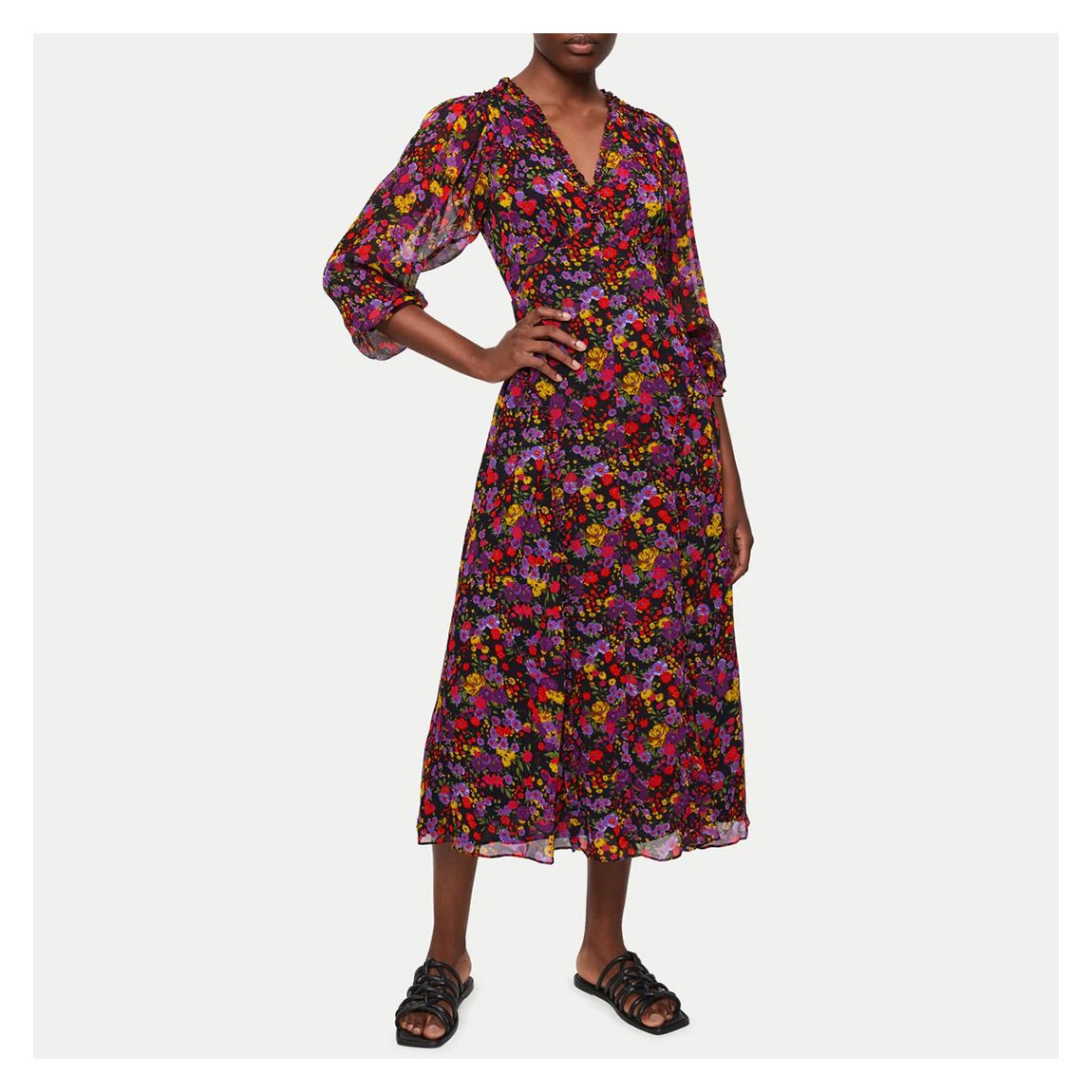 Pink Wild Meadow Midi Dress main product photo