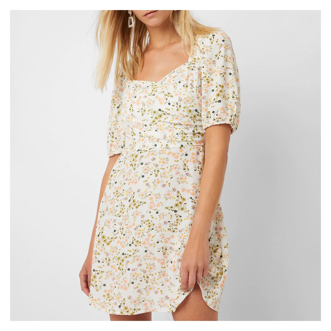 Ecru Floral Mini Dress main product photo