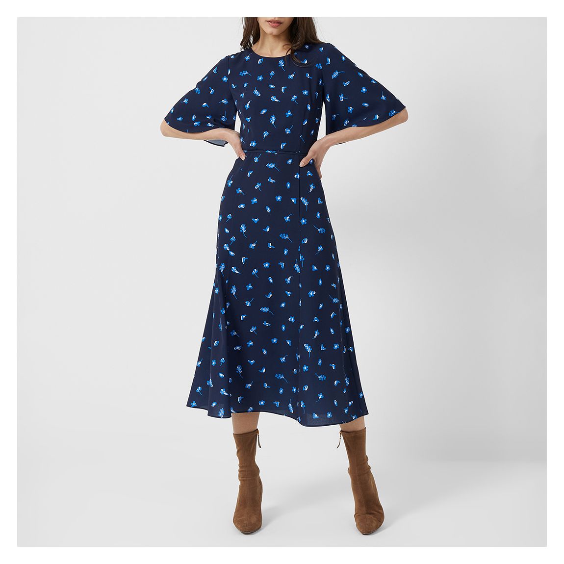 Navy Belle Verona Midi Dress main product photo