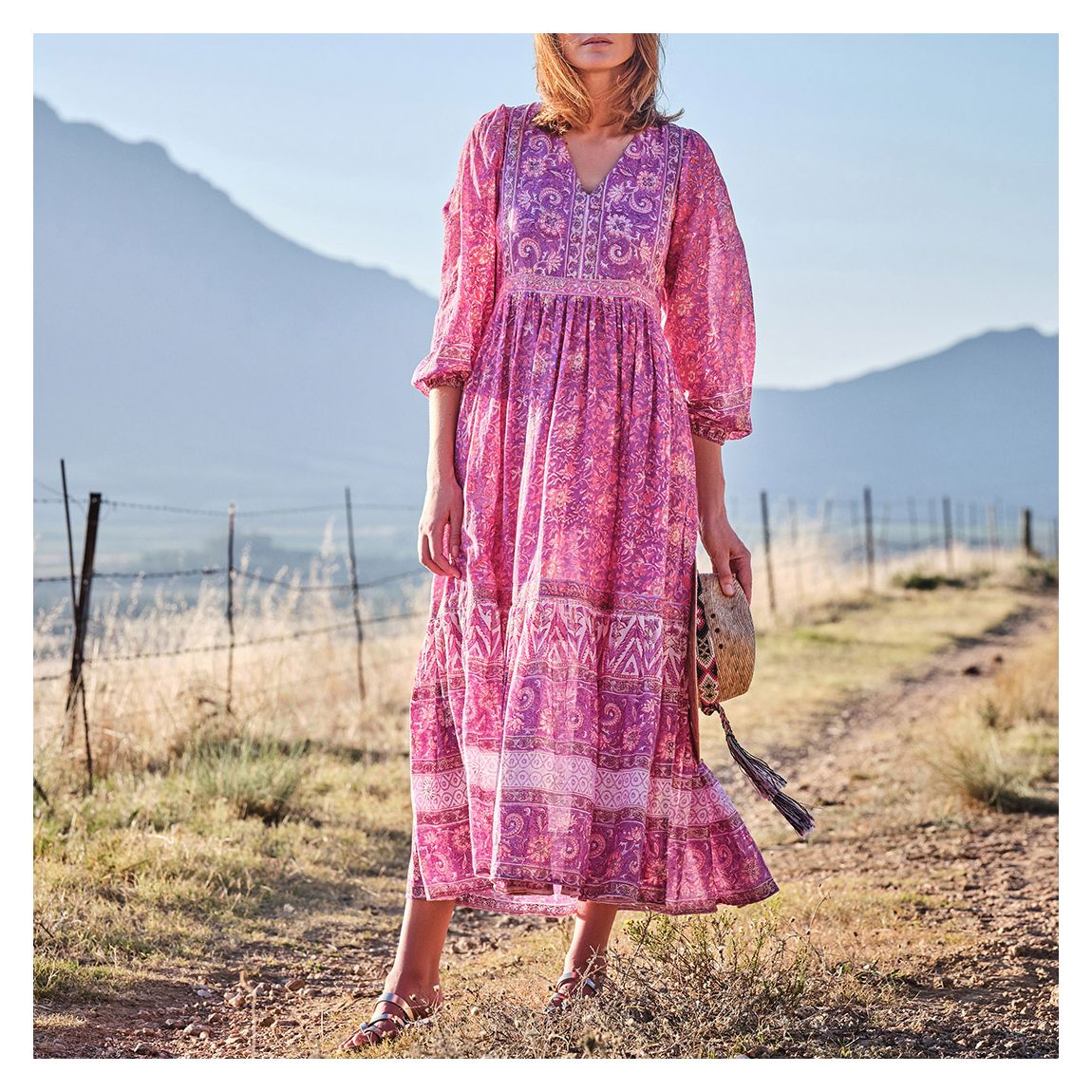 Purple Bella Maxi Heritage Dress main product photo