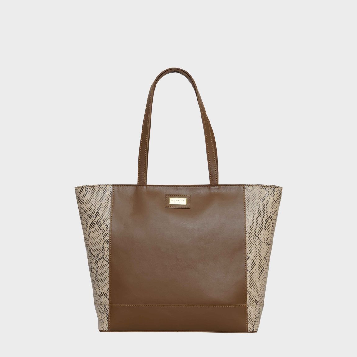 KLARA' Animal Snake Print Real Leather Designer Tote Bag main product photo