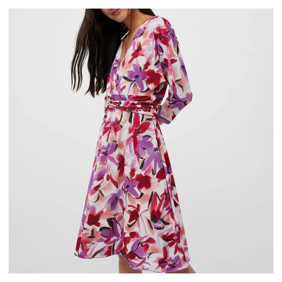 Pink/Multi Dante floral Midi Dress main product photo