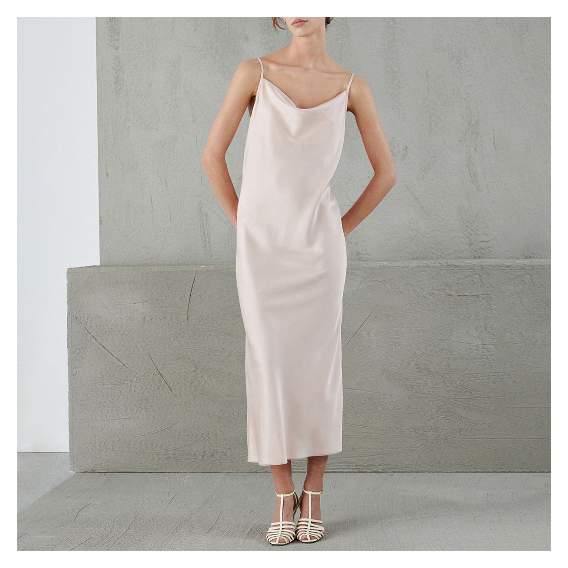 Pink Ermes Cowl Neck Dress main product photo