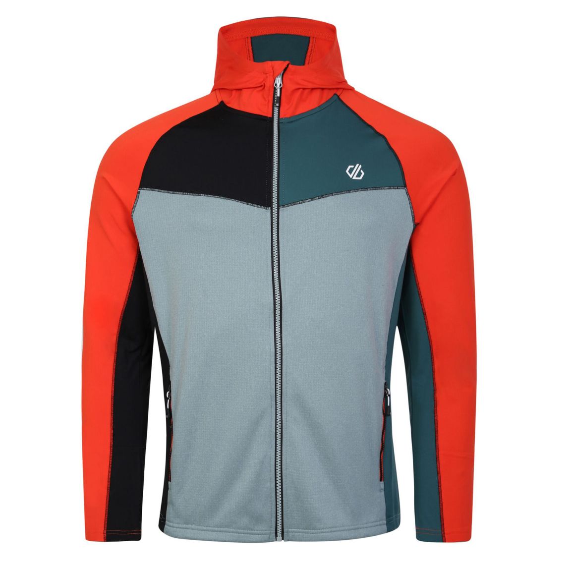 Fleece Jacket Contend Polyester Trail Blaze Orange/Mediterranean Green main product photo