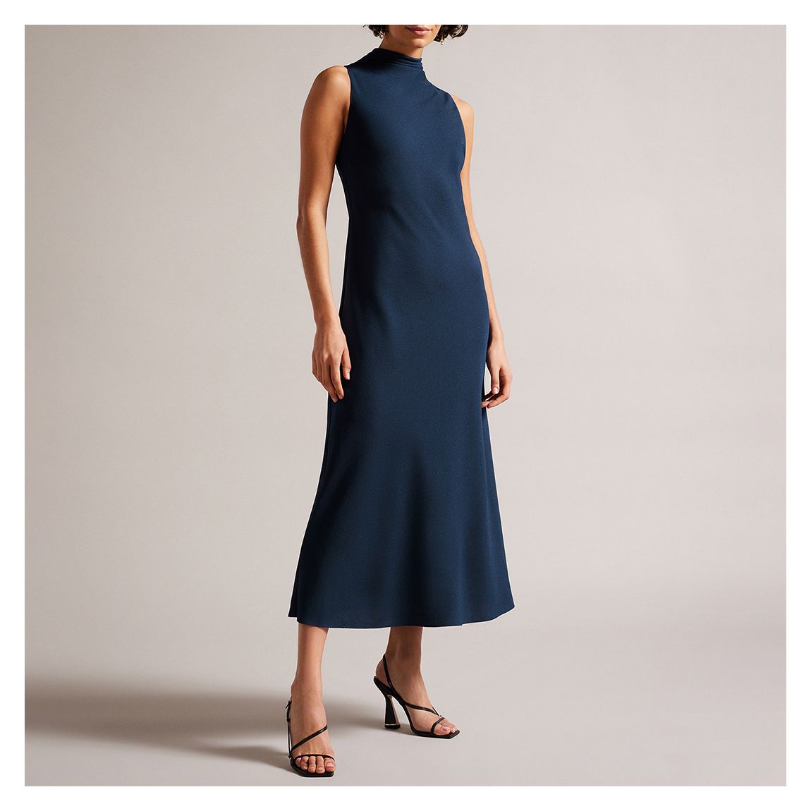 Navy Eleanar Cowl Neck Slip Dress main product photo