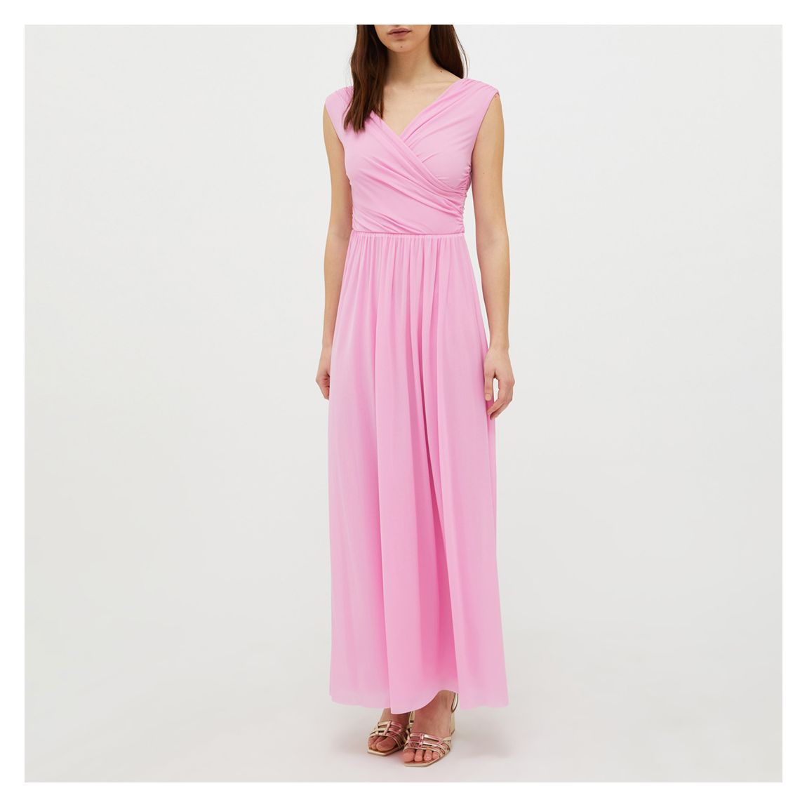 Pink Antea Ruched Maxi Dress main product photo