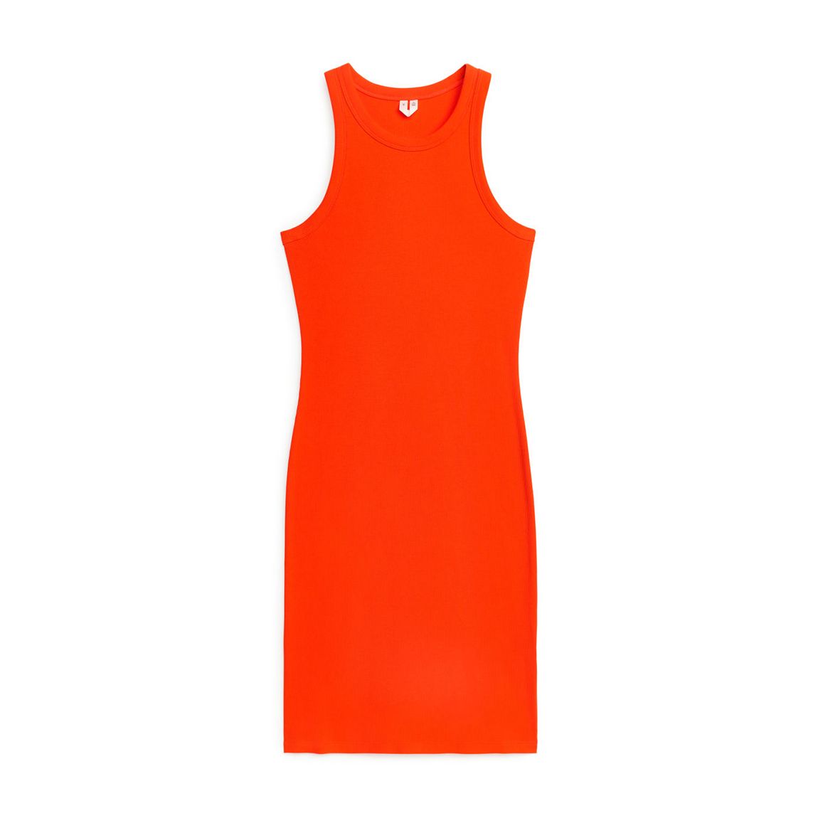 Orange Cotton Blend Jersey Dress main product photo