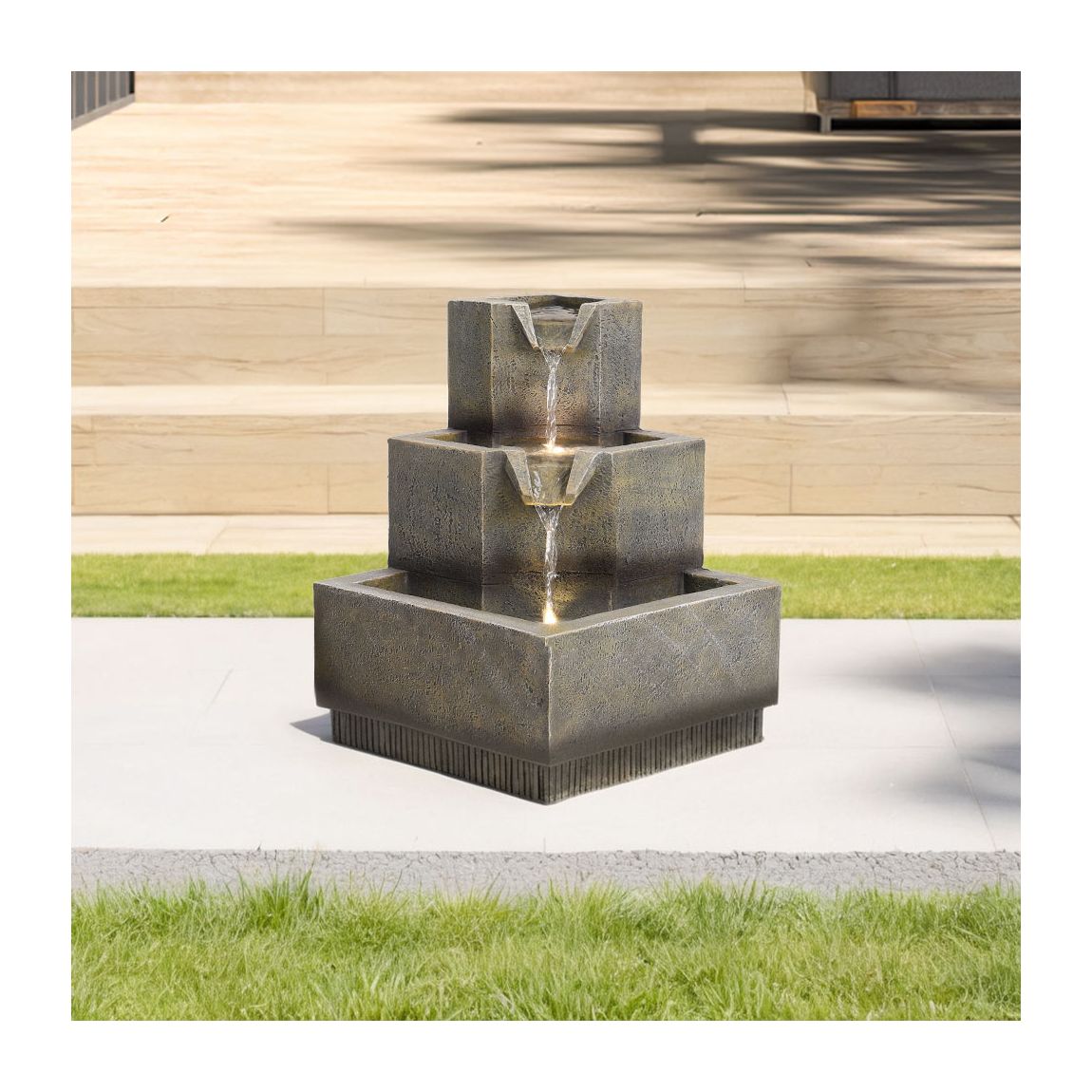 Outdoor 3-Teir Solar LED Fountain main product photo