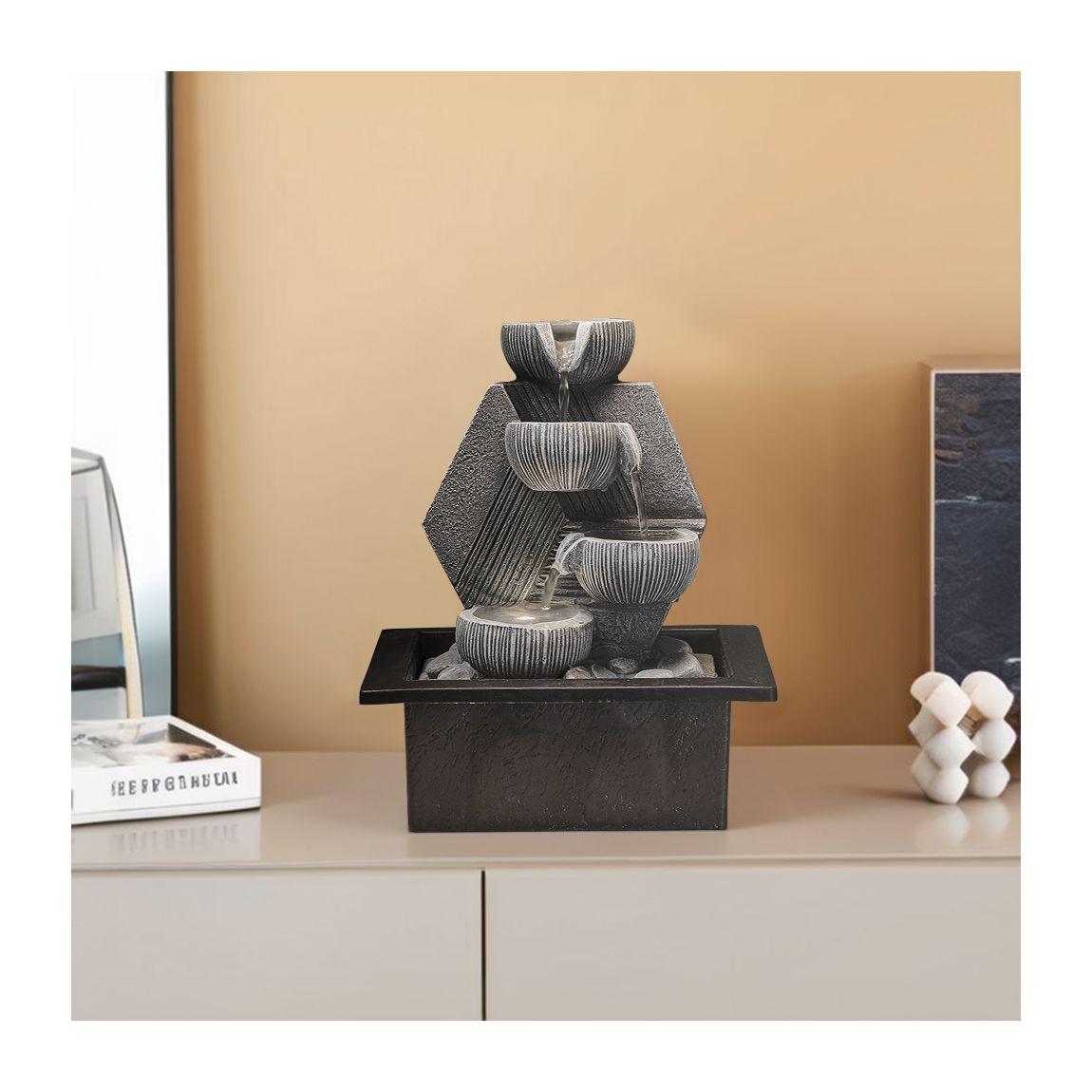 Outdoor Fountain with LED Light 21*17.5*25cm main product photo