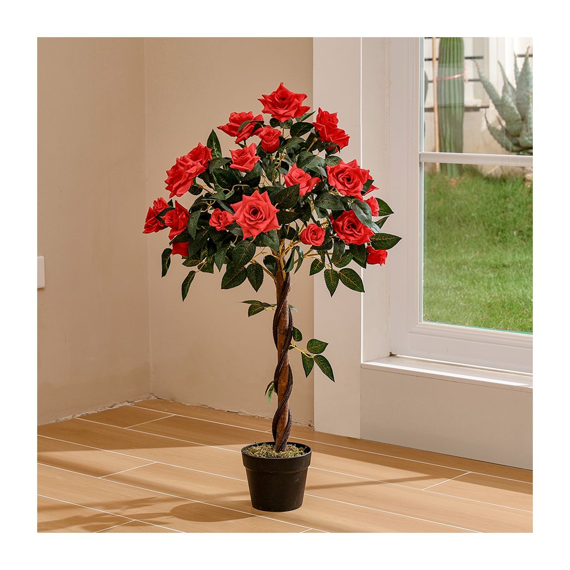 Artificial Red Rose Flower Tree main product photo