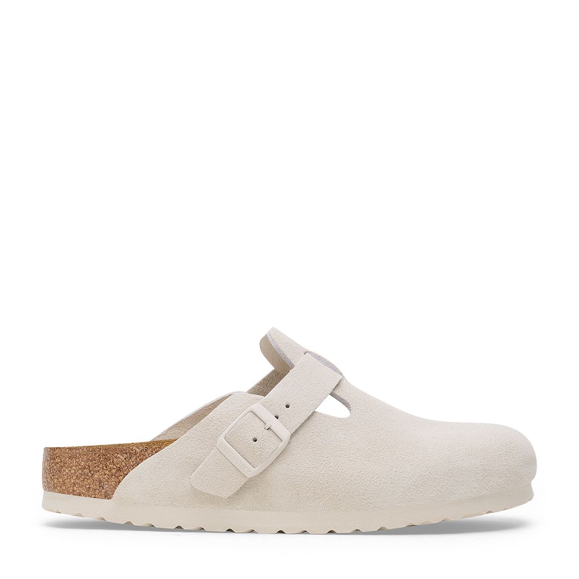 Unisex White Boston Suede Clogs main product photo