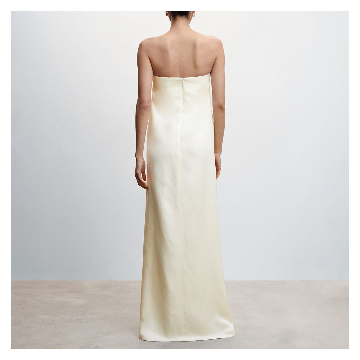 Off White Strapless Dress main product photo