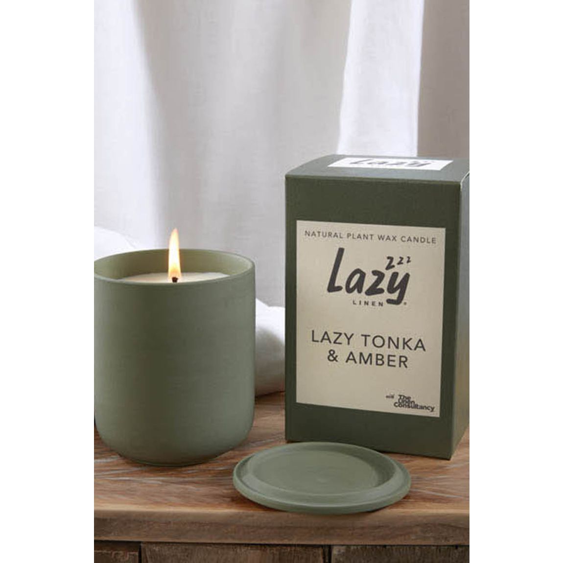 Lazy Tonka & Amber Ceramic Candle Pot With Lid main product photo