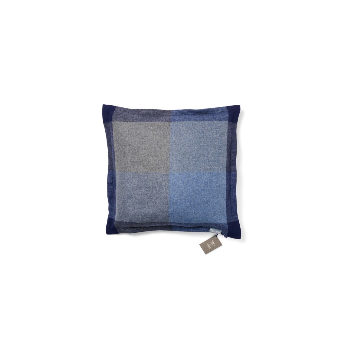 Lambswool Marine Check Cushion main product photo