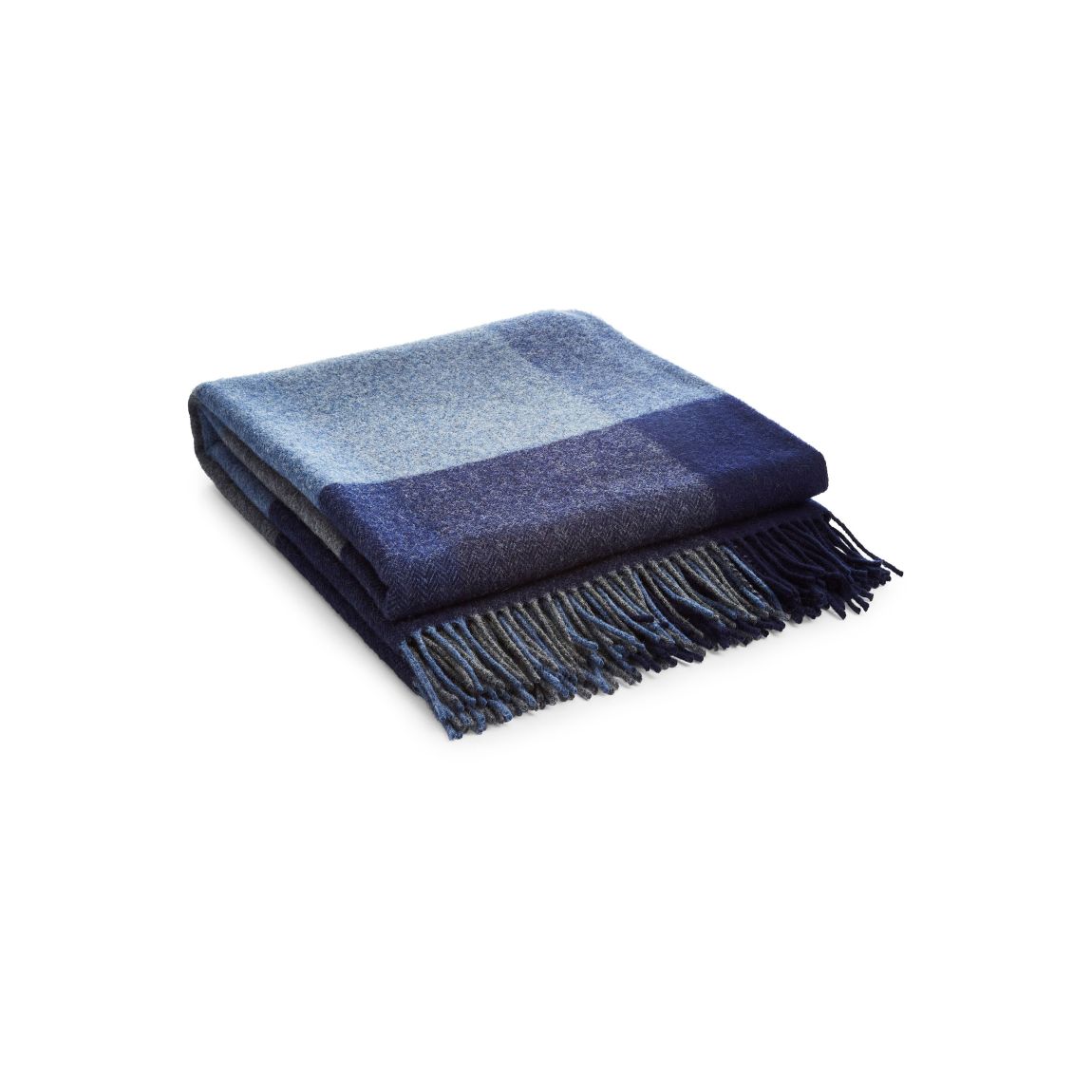 Lambswool Marine Check Blanket main product photo