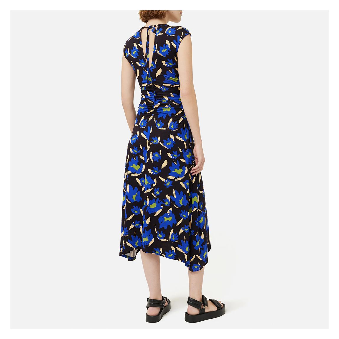 Blue Printed Midi Dress main product photo