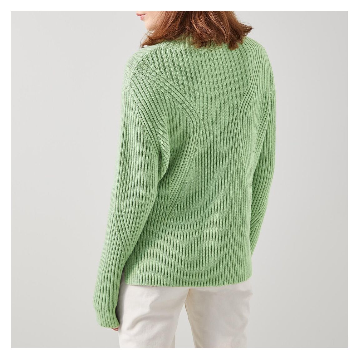 Green Melody Ribbed Wool Blend Jumper main product photo