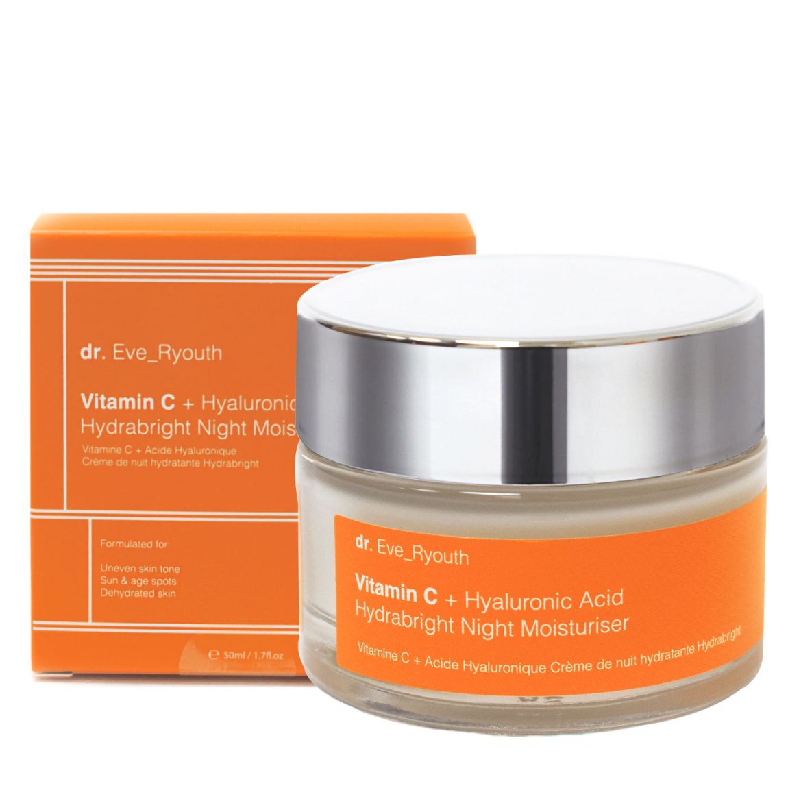 Vitamin C + Hyaluronic Acid Hydrabright Night Moisturiser 50ml main product photo