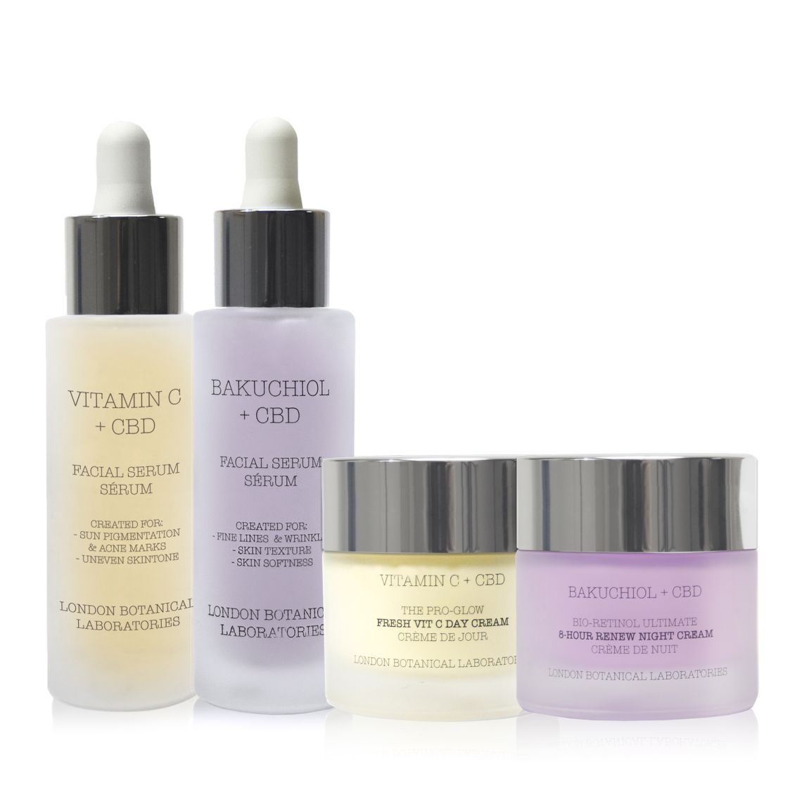 Bakuchiol Serum+ Vitamin C Serum+Vitamin C day cream+ Bakuchiol Night cream main product photo