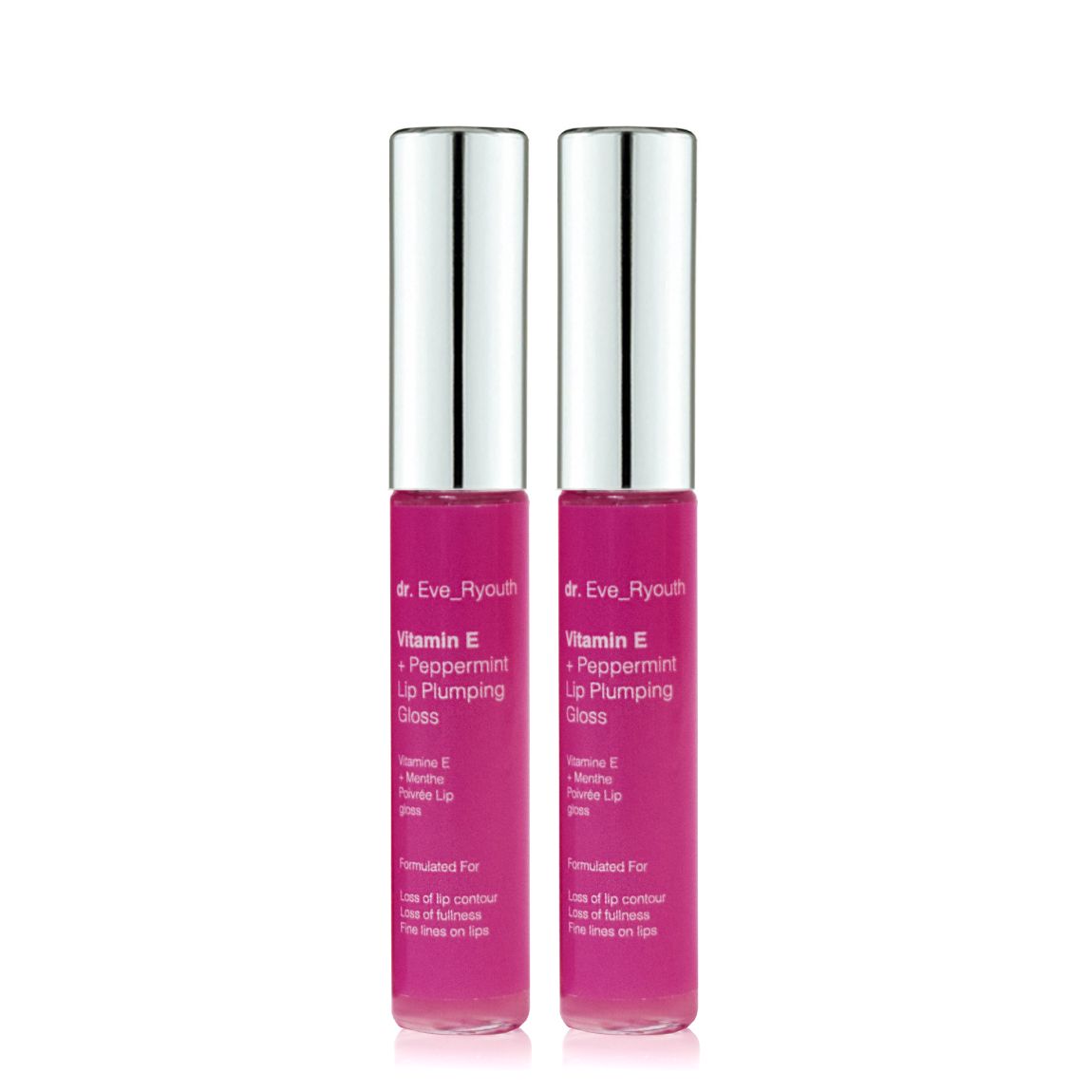 2 x Vitamin E and Peppermint Lip Plumps 8ml main product photo