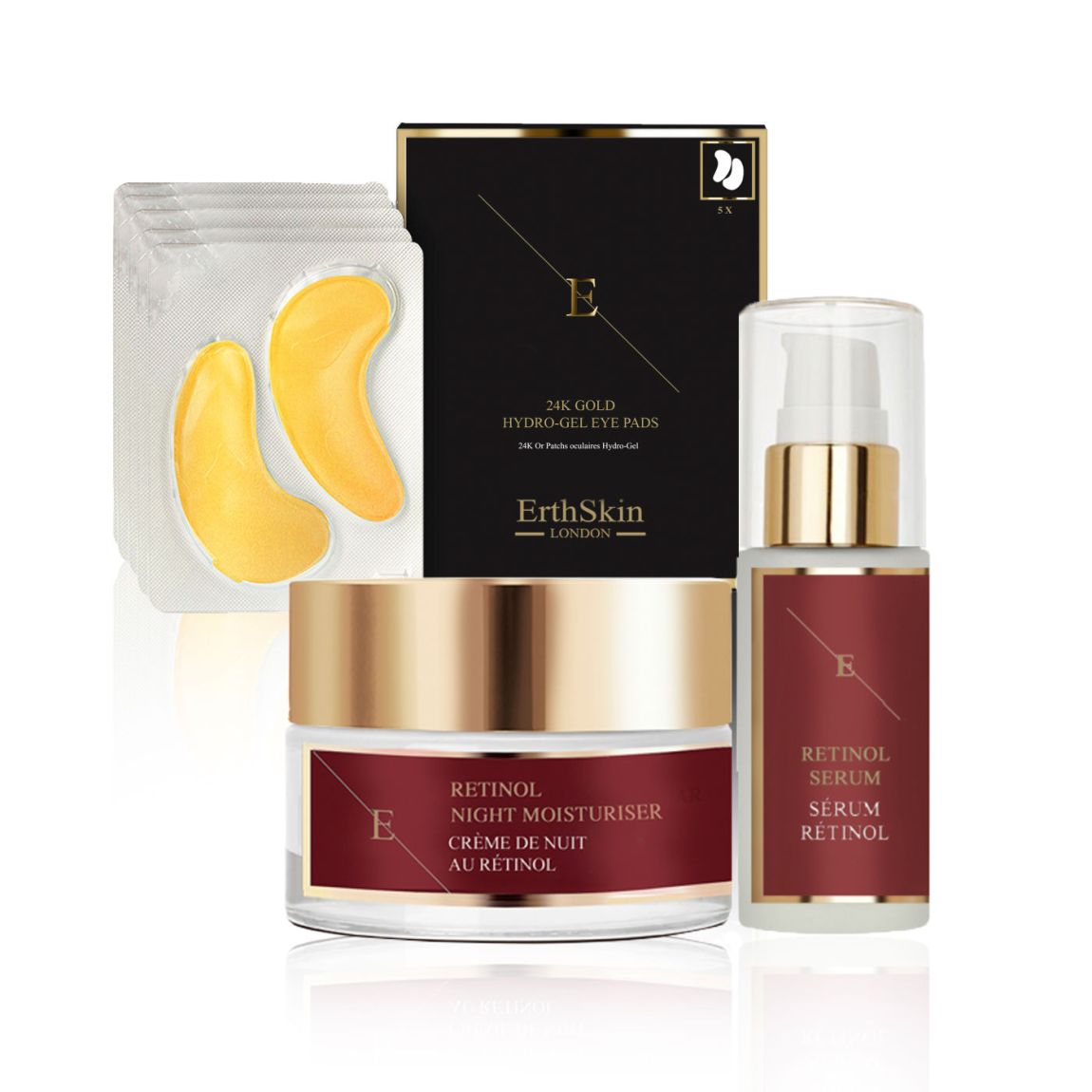 RETINOL SERUM 30ML + MOISTURISER 50ML+ UNDER EYE PADS main product photo