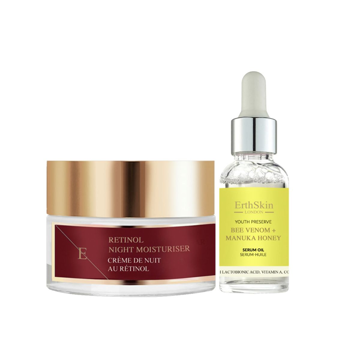 Retinol Night Moisturiser 50ml+ Bee Venom + Manuka Honey Serum Oil 30ml main product photo