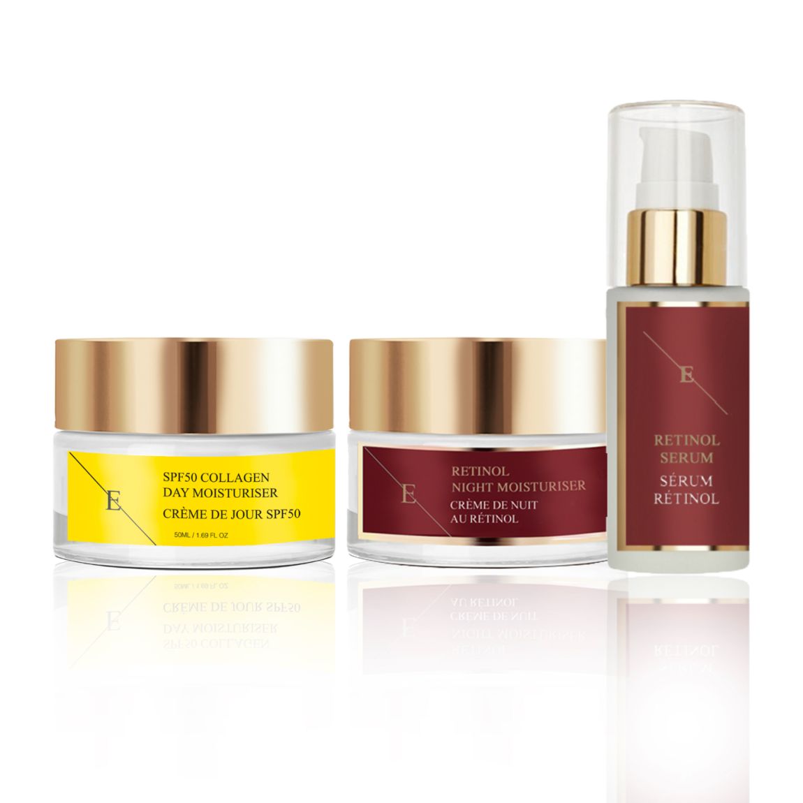 Retinol Serum 30ml + Moisturizer 50ml+ Day Cream 50ml main product photo