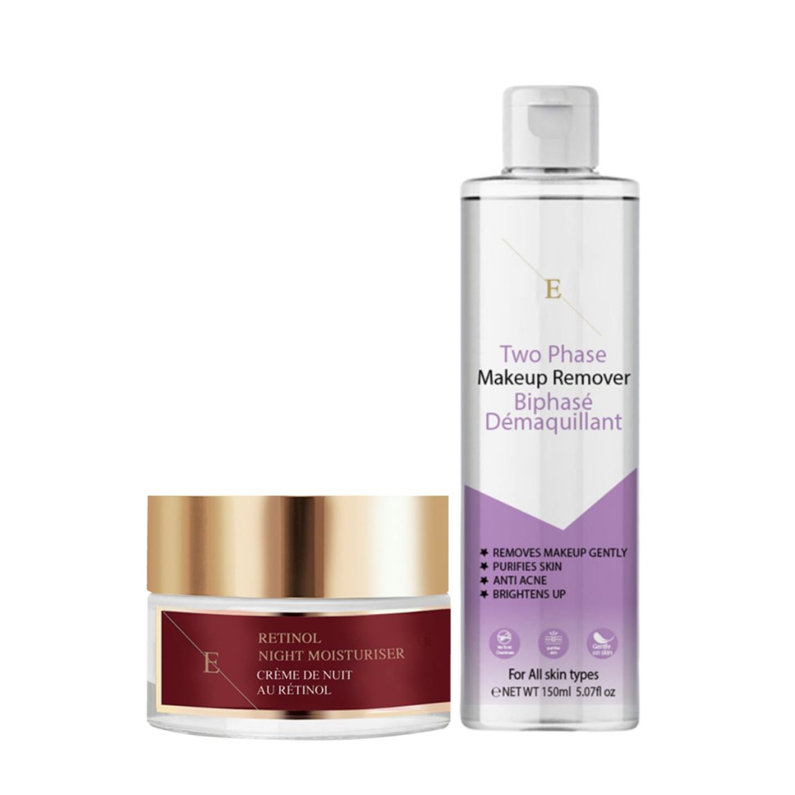 Retinol Night Moisturiser 50ml + Two phase Makeup remover 150 ml main product photo