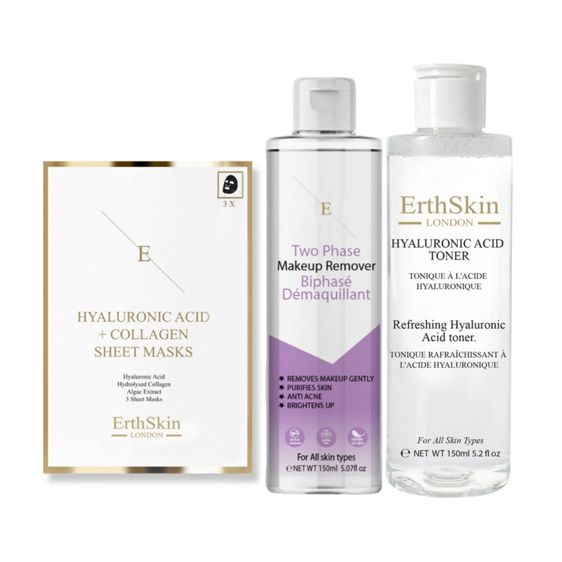 Two phase Makeup remover 150 ml + Toner 150ml + Mask - 3 sheets main product photo