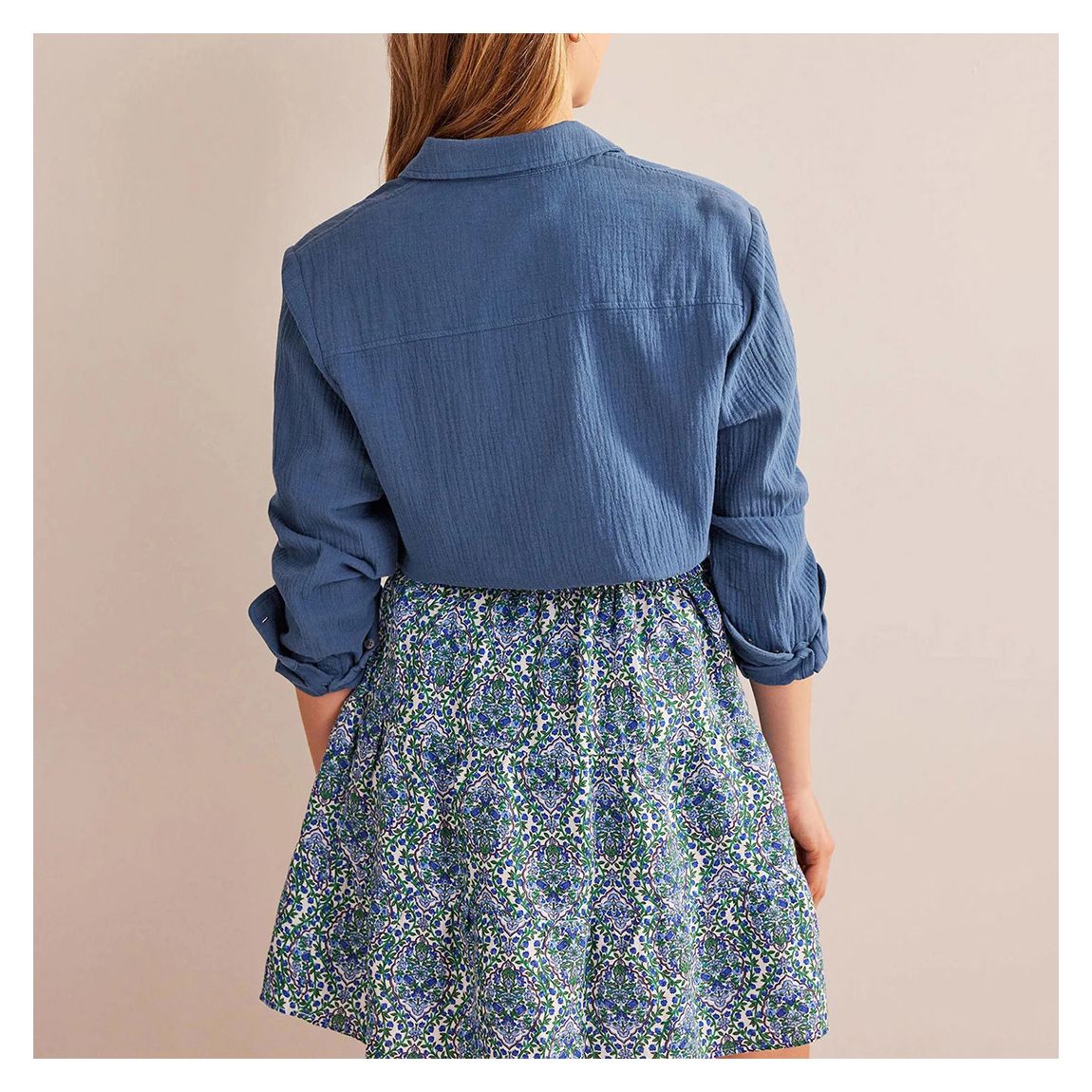 Blue Cotton Cheesecloth Shirt main product photo