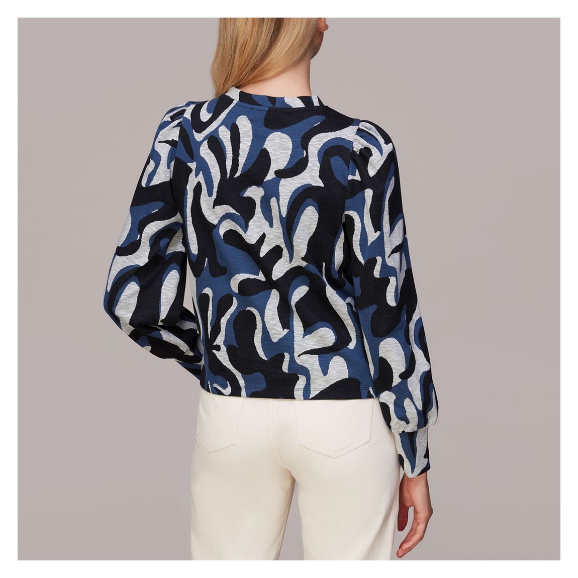 Blue Foliage Jacquard Jumper main product photo
