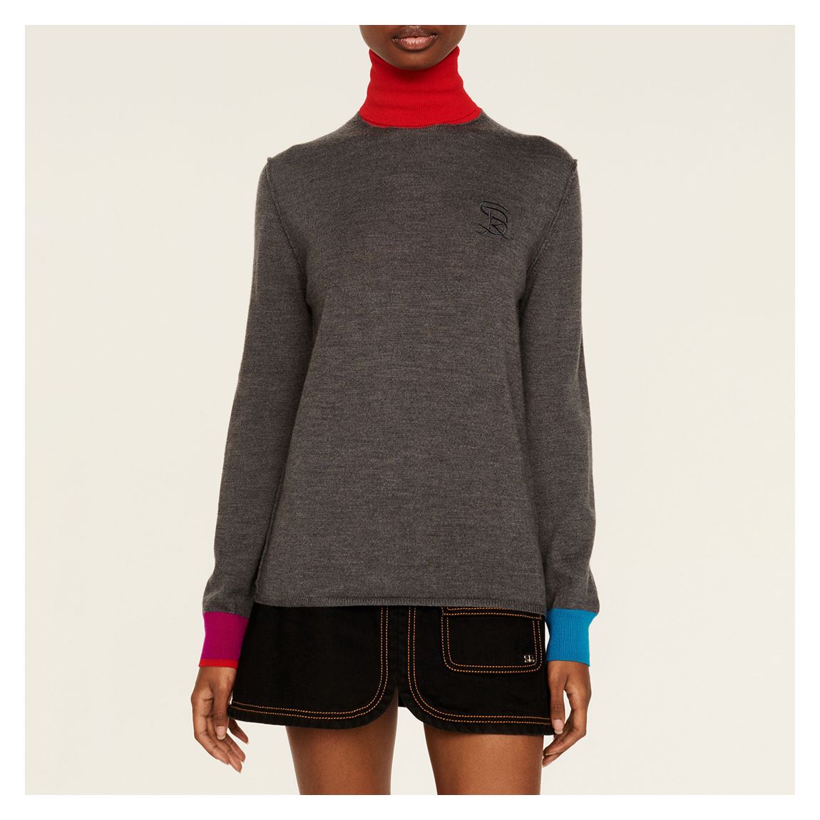 Grey Wool High Neck Jumper main product photo