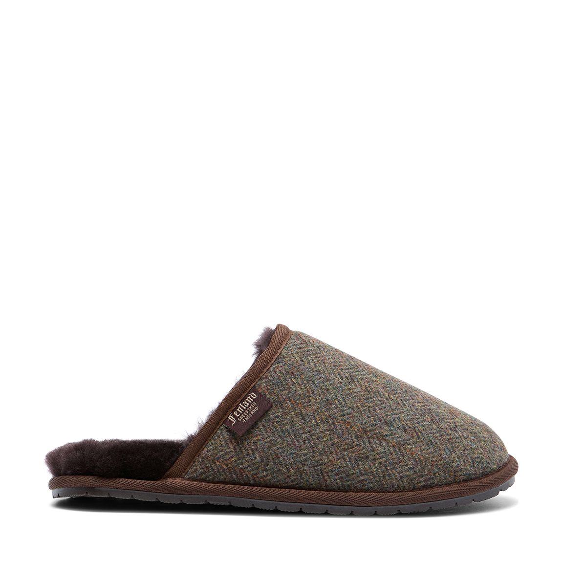 Men's Tweed Sheepskin Mule Slipper main product photo