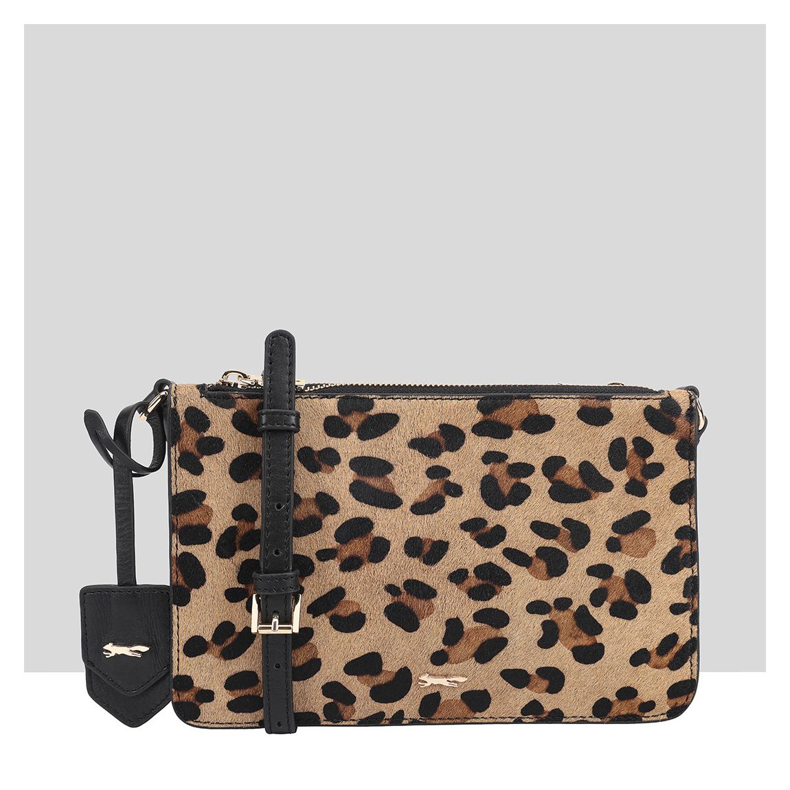 Black Leopard Print Colmar Crossbody Bag main product photo