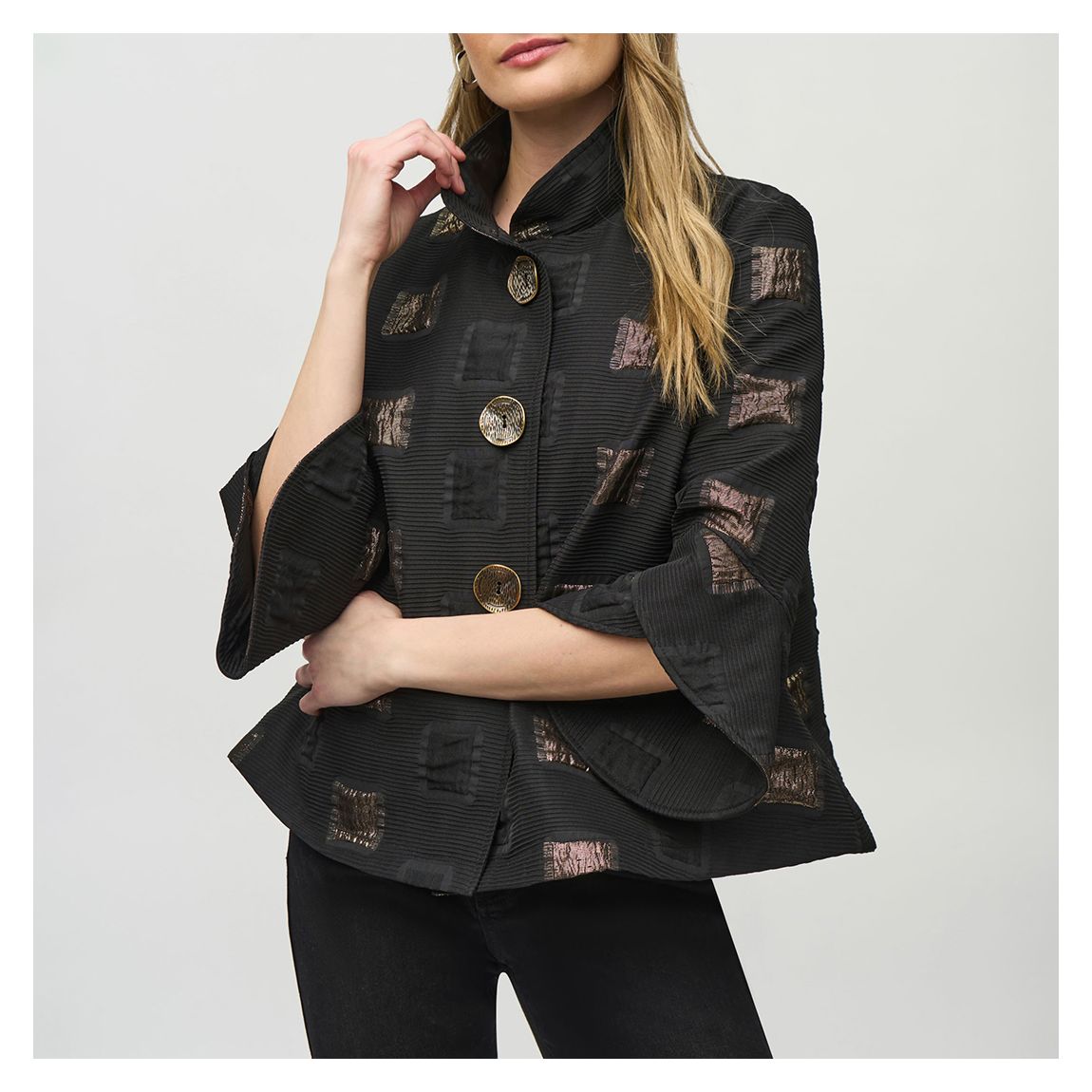 Black/Gold Embroidered Jacket main product photo
