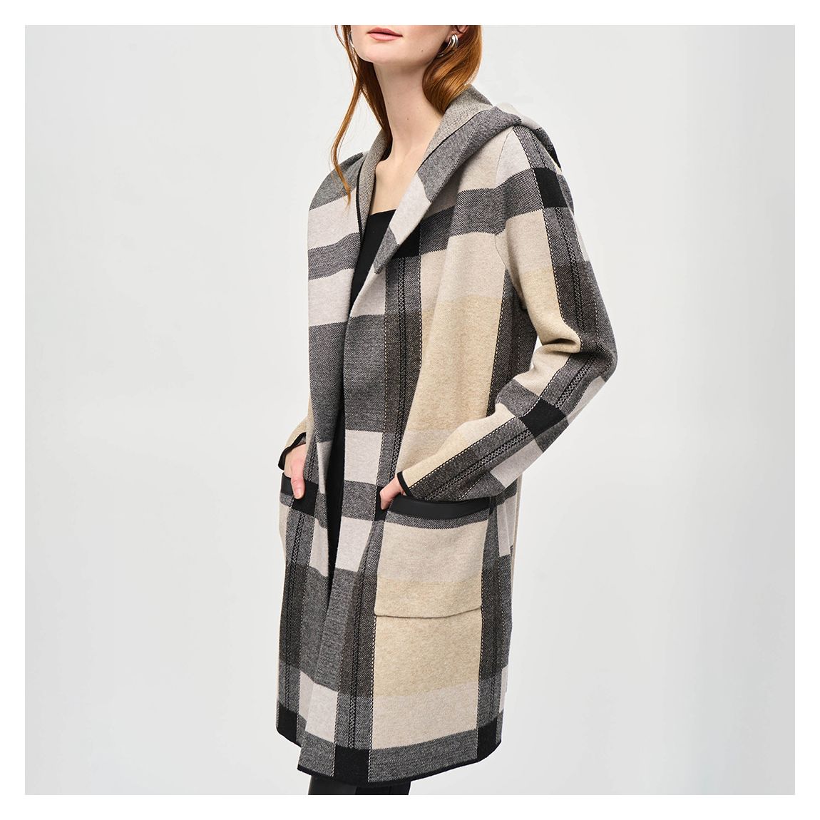Multicoloured Hooded Check Jacket main product photo