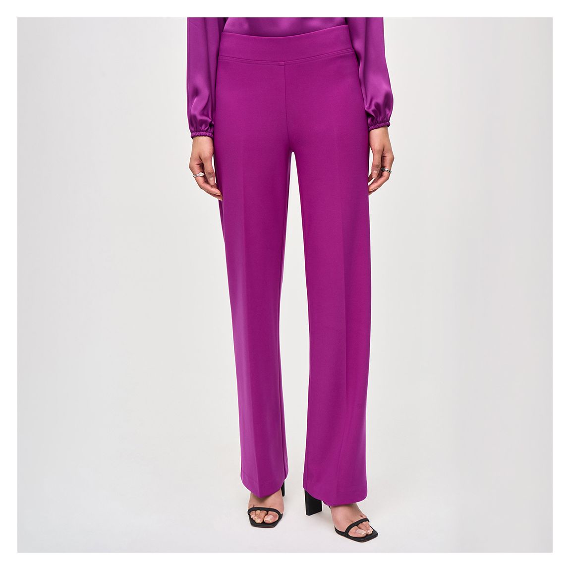 Purple Tailored Flared Trousers main product photo